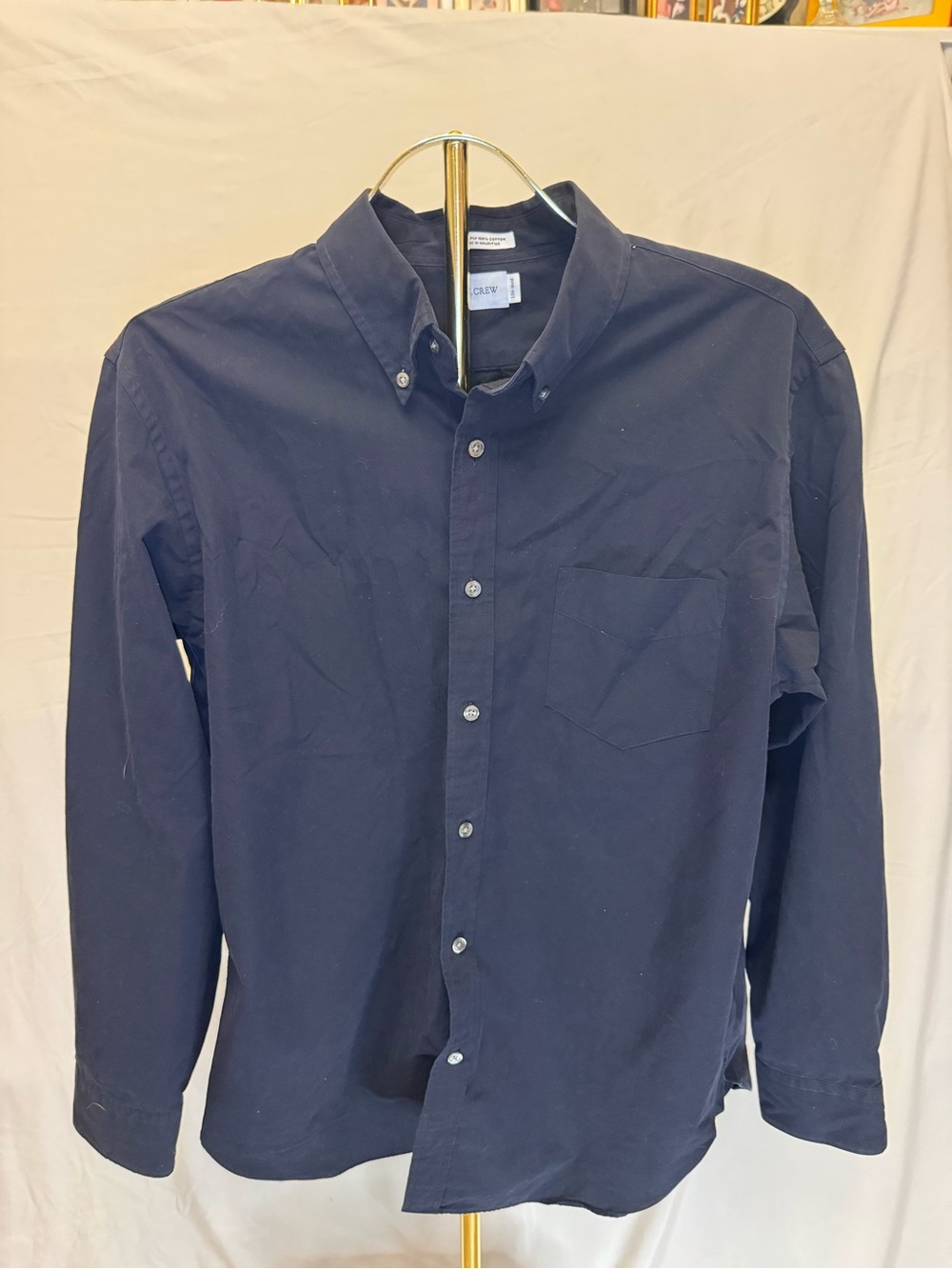 J. Crew Men’s Dark Navy Button-Down Oxford Shirt